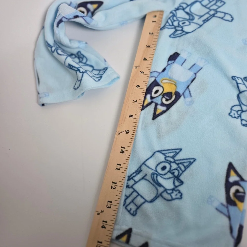 Bluey Toddler Boys 2PC Fleece Pajama Set Blue Striped Size  4T New with Tags